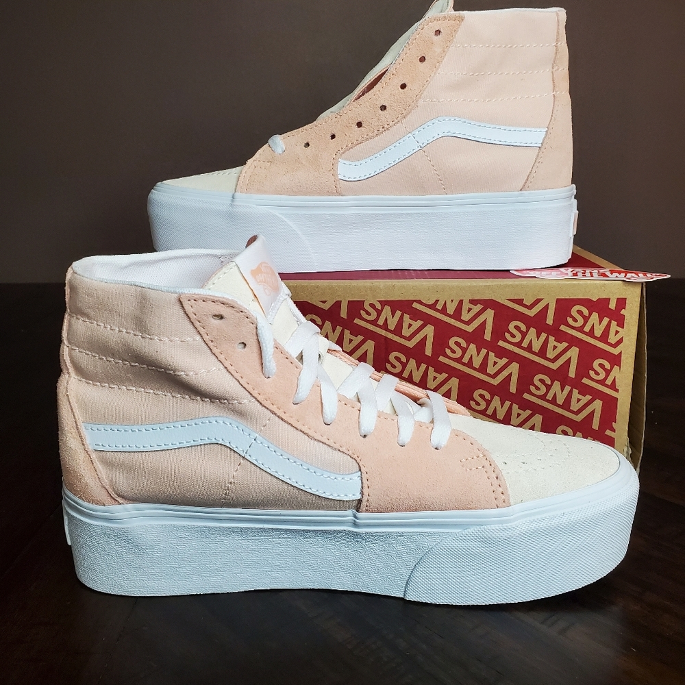 Vans Sk8-Hi Tapered Color Block Peach 🍑  Women Size 8.5, Men Size 7 - Picture 2 of 13